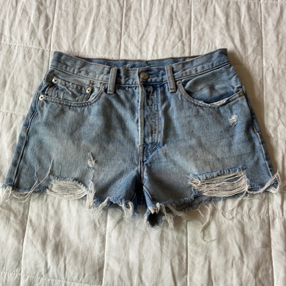 Free People High Waisted Denim Shorts